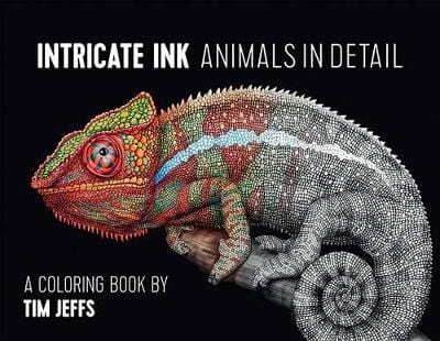 Tim Jeffs: Intricate Ink Animals in Detail a Coloring Book by Tim Jeffs [2016] paperback Sale