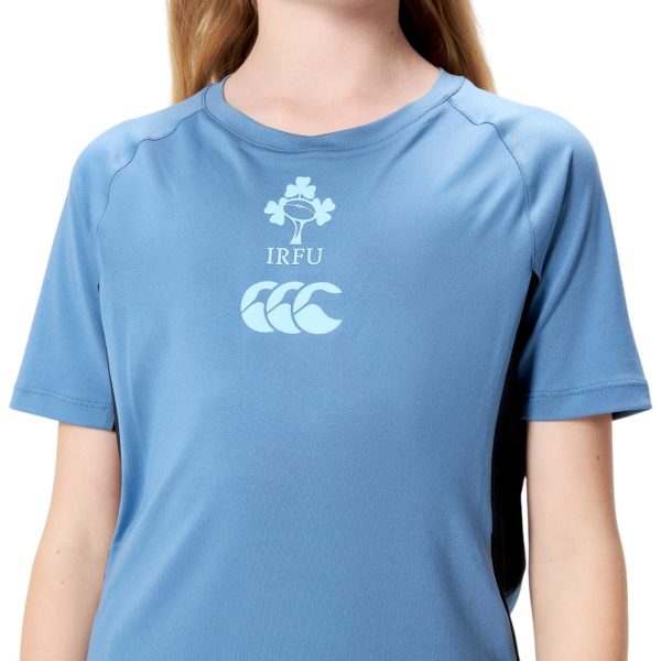 Canterbury IRFU Rugby Ireland 2024 25 Kids Short Sleeved Superlight Training T-Shirt For Discount