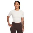 Nike Zenvy Rib Womens Dri-FIT Short-Sleeve Cropped Top Supply