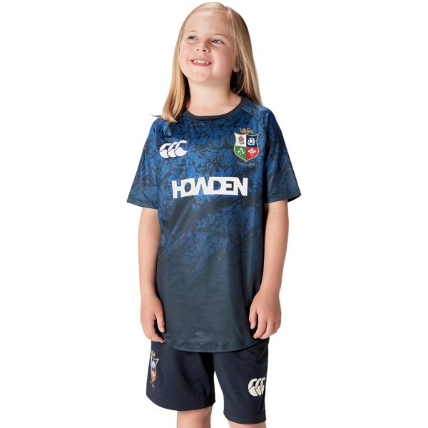 Canterbury British & Irish Lions Rugby 2024 25 Superlight Kids Short Sleeved Training T-shirt For Cheap