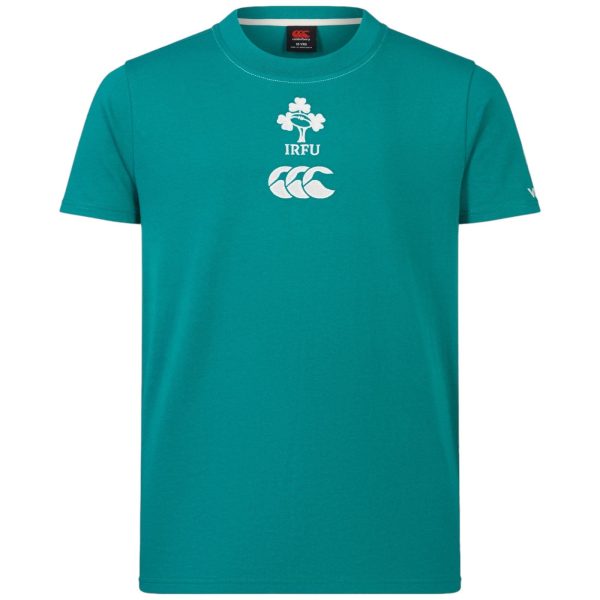 Canterbury IRFU Rugby Ireland 2024 25 Kids Short Sleeved T-Shirt For Cheap