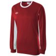 UMBRO LEAGUE JERSEY LS Adult Maroon Wht Cheap