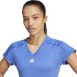 adidas Train Essentials Womens Short Sleeved V-Neck Workout T-Shirt Discount