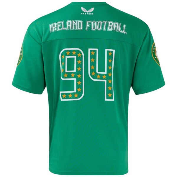 Castore FAI Ireland Football 2024 25 NFL American Style Short Sleeved Mens T-Shirt For Discount