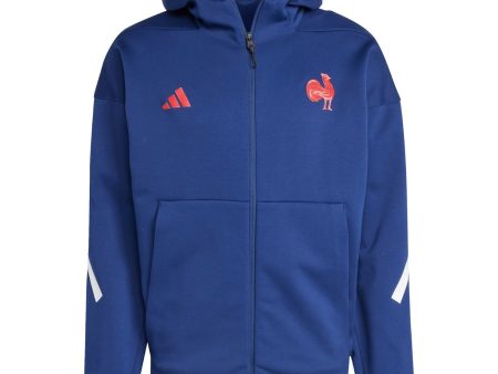 adidas France 2024 25 Full-Zip Rugby Travel Hoody on Sale