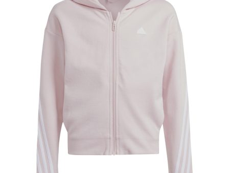 adidas Future Icons 3-Stripes Girls Full Zip Hoodie For Sale