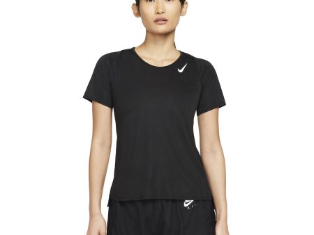 Nike Womens Dri-FIT Race T-Shirt Black Discount