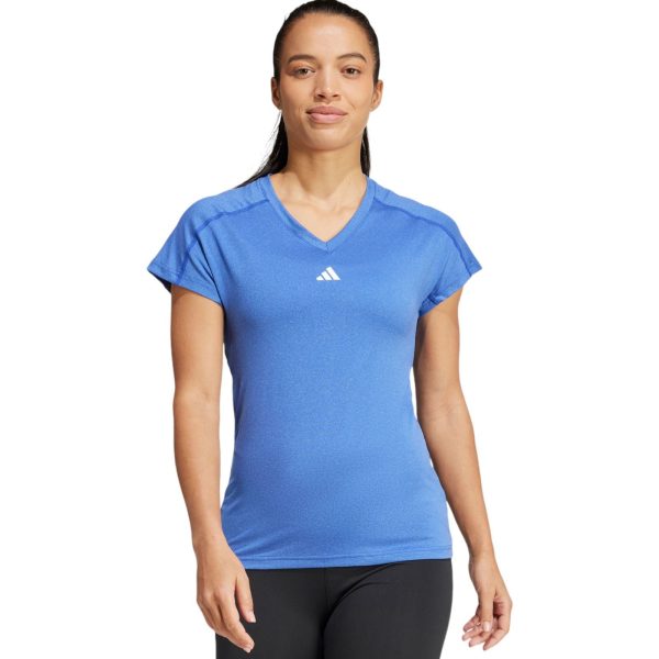 adidas Train Essentials Womens Short Sleeved V-Neck Workout T-Shirt Discount