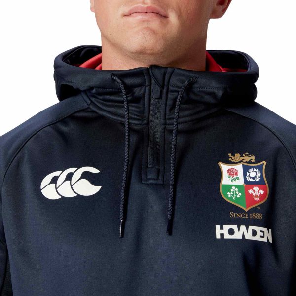 Canterbury British & Irish Lions Rugby 2024 25 Mens Half-Zip Hoodie For Sale