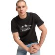 Puma Open Rd Mountain Mens Grphc Tee Blk Cheap