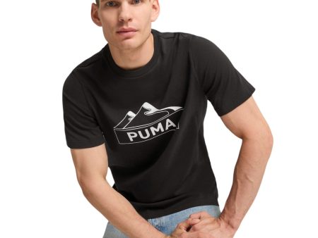 Puma Open Rd Mountain Mens Grphc Tee Blk Cheap