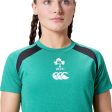 Canterbury IRFU Rugby Ireland 2024 25 Elite Womens Short Sleeved Training T-Shirt Fashion