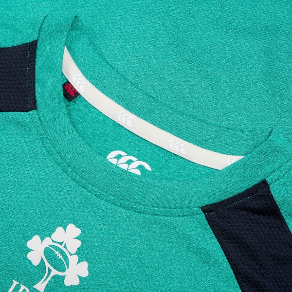 Canterbury IRFU Rugby Ireland 2024 25 Elite Womens Short Sleeved Training T-Shirt Fashion