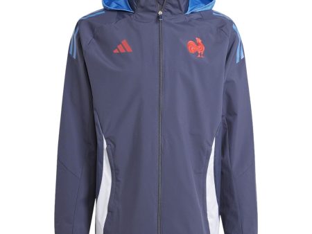 adidas France 2024 25 All-Weather Hooded Rain Jacket Fashion