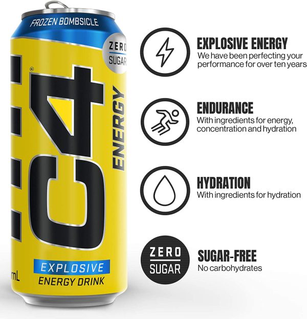 C4 Performance Energy Drinks Frozen Bombsicle 12X500ml Cheap