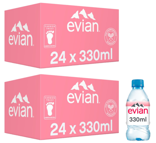 Evian Still Mineral Water Pack of  330 ml bottles Hot on Sale