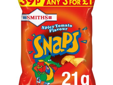 Smiths Snaps Spicy Tomato Pack of 30x21g on Sale