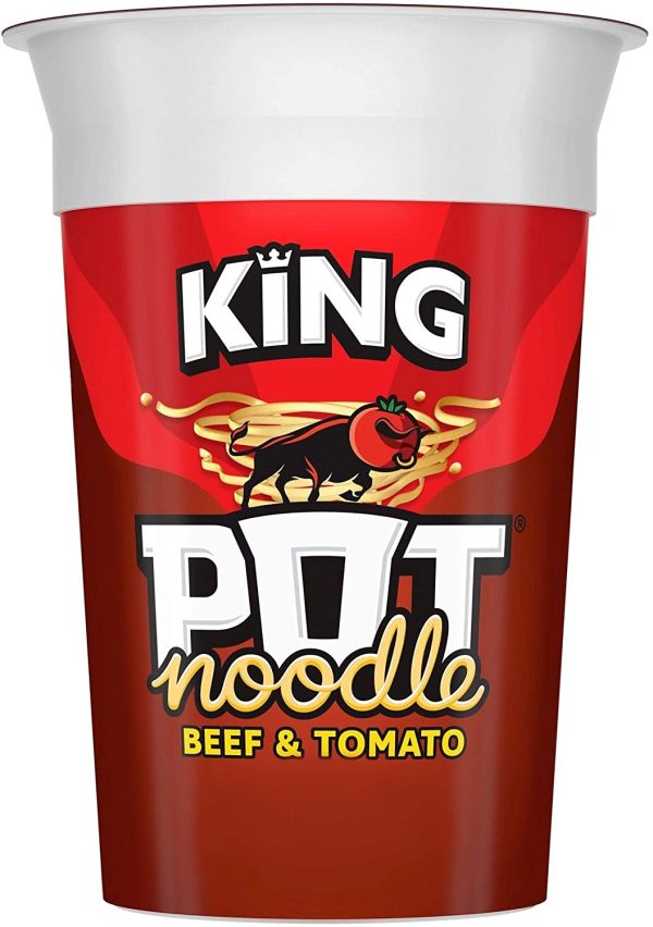 Pot Noodle Beef & Tomato Flavour King Size Pack of 12x114g For Sale