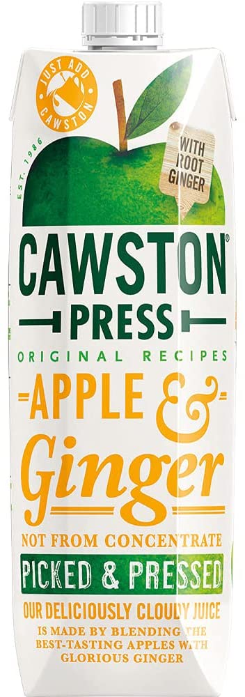 Cawston Press Apple and Ginger Juice, Pack of 6 x 1L For Discount