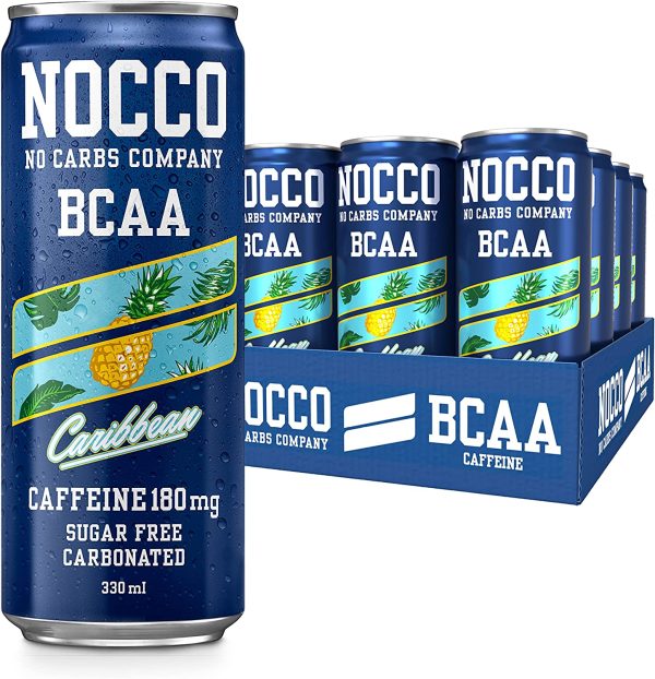 Nocco BCAA Caribbean Sugar Free Energy Drink, 12 x 330ml on Sale