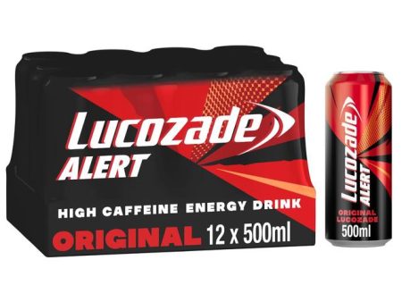 Lucozade Alert Original Energy Drink Pack of 12 x 500ml can Hot on Sale