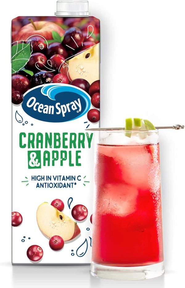 Ocean Spray Cranberry & Apple Juice Drink Pack of 12x 1L Carton Supply