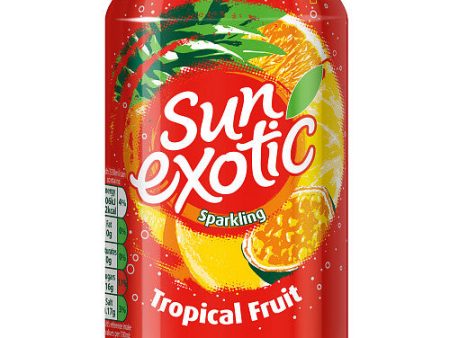 Sun Exotic Sparkling Tropical Fruit 330ml x Pack 24 Supply