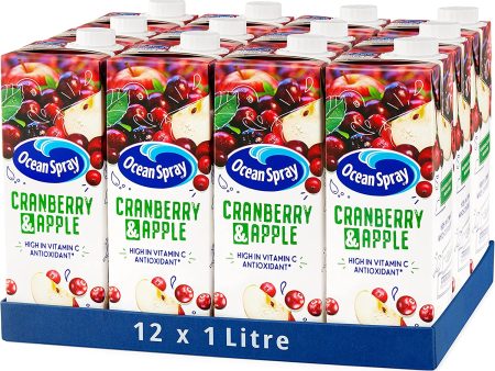 Ocean Spray Cranberry & Apple Juice Drink Pack of 12x 1L Carton Supply