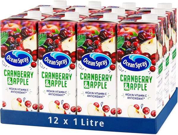 Ocean Spray Cranberry & Apple Juice Drink Pack of 12x 1L Carton Supply