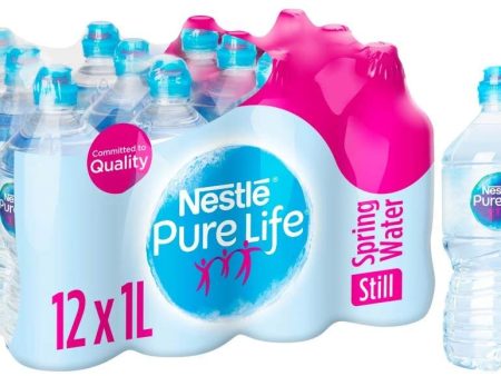 Nestle Pure Life Still Spring Water Sports Cap 12 x 1L Hot on Sale