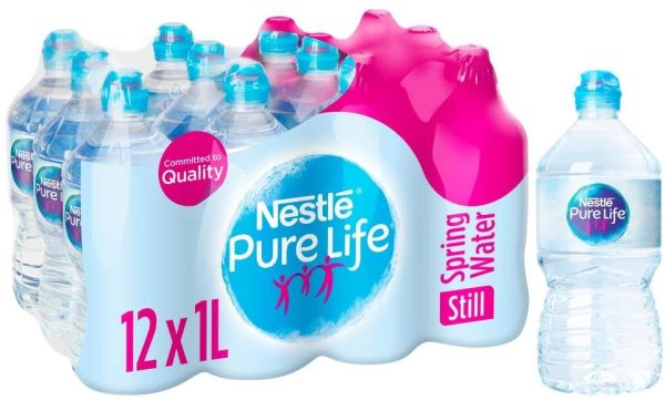 Nestle Pure Life Still Spring Water Sports Cap 12 x 1L Hot on Sale