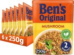 BEN S ORIGINAL Mushroom Microwave Rice, Bulk Multipack 6 x 250g pouches For Sale