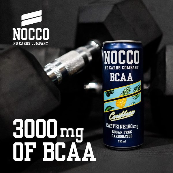 Nocco BCAA Caribbean Sugar Free Energy Drink, 12 x 330ml on Sale