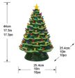 Nostalgic 17   Ceramic Christmas Tree Table Top Ornament With Lights & Music Fashion