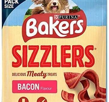 Bakers Sizzlers Bacon Dry Dog Treats Pack of 6x90g on Sale