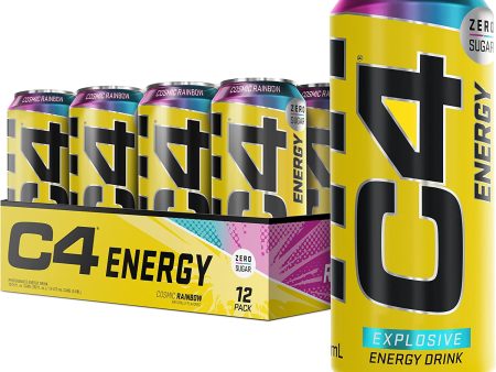 C4 Performance Energy Drinks Cosmic Rainbow Pack of 12X500ml Hot on Sale