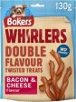 Bakers Whirlers Dog Treats Bacon and Cheese Pack of 6×130g Fashion