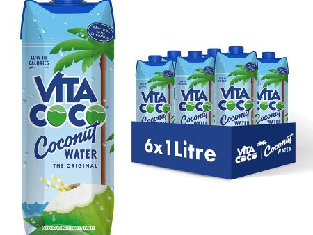 Vita Coco - Pure Coconut Water (1L x 6) - Naturally Hydrating - Packed With Electrolytes - Gluten Free - Full Of Vitamin C & Potassium Sale