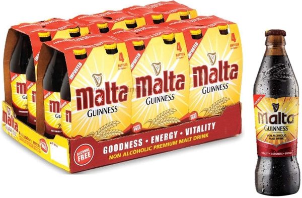 Malta Guinness Non Alcoholic Malt Drink, 330 ml, 24-Count on Sale