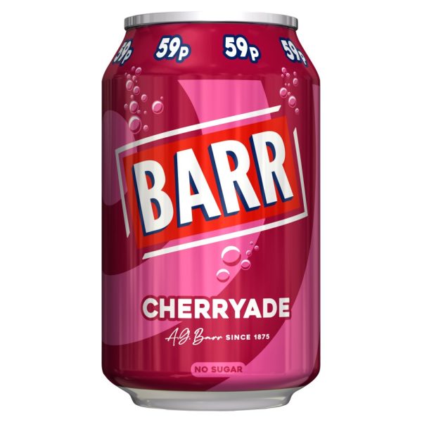 BARR Cherryade Flavoured Fizzy Soft Drink Pack of 24x330ml Cheap