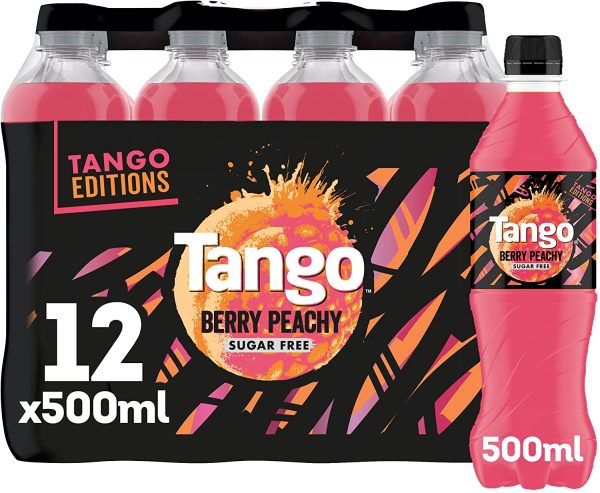 Tango Berry Peachy Sugar Free, 500 ml x Pack of 12 Hot on Sale