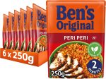 BEN S ORIGINAL Peri Peri Microwave Rice, Bulk Multipack 6x250g pouches Supply