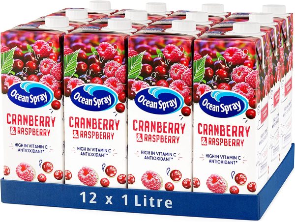 Ocean Spray Cranberry & Raspberry Juice Drink Pack of 12x1L Carton Online Sale