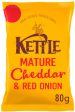 Kettle Crisps Mature Cheddar Cheese & Red Onion Pack of 12x80g Fashion