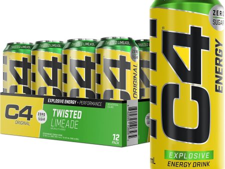 C4 Twisted Limeade Energy Drink 12 x 500ml Discount